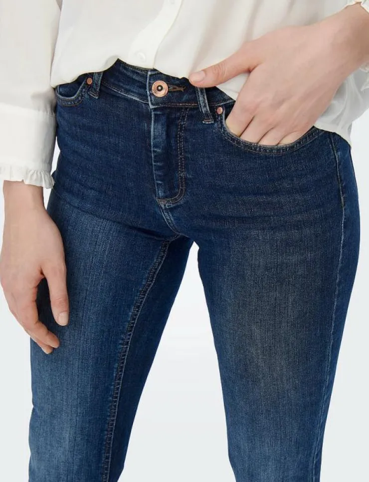 Kvinnor ONLY Denimkläder|Jeans|ONLBLUSH MID FLARED DNM TAI021 NOOS - Utsvängda jeans