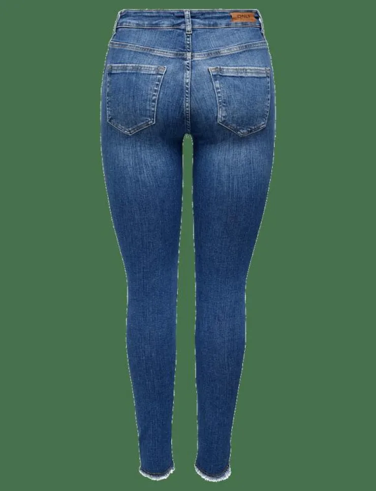 Kvinnor ONLY Kläder|Jeans|ONLBLUSH MID SK ANK RW DNM REA1319 NOOS - Skinny Jeans
