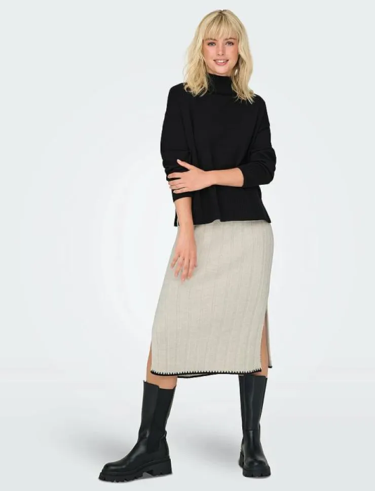 Kvinnor ONLY Kjolar|ONLCHICK STITCH MV SKIRT KNT - Midi kjolar