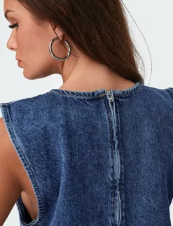 ONLY ONLDORSI S/L TOP DNM SIK - Jeansvästar|Kvinnor Västar