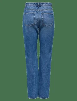 Kvinnor ONLY Kläder|Denimkläder|ONLHAZEL HW STRAIGHT DNM GUA - Straight jeans