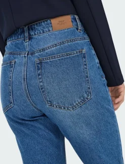Kvinnor ONLY Kläder|Denimkläder|ONLHAZEL HW STRAIGHT DNM GUA - Straight jeans