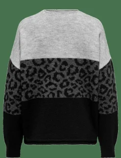 ONLY ONLJADE ANIMAL LS O-NECK NOOS KNT - Stickat|Kvinnor Kläder