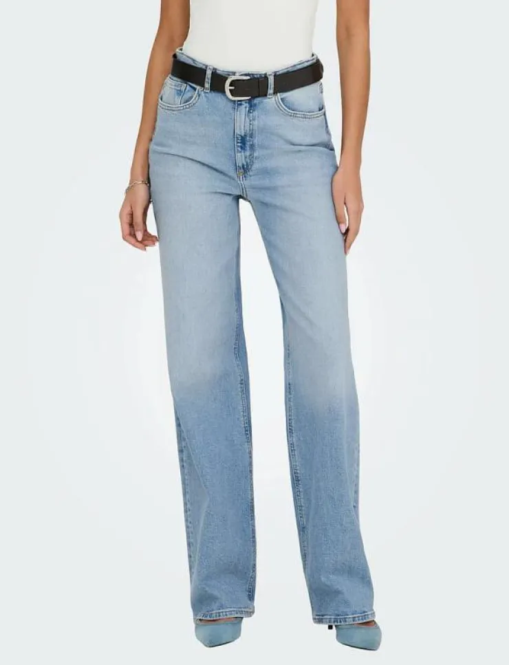 ONLY ONLJUICY HW WIDE LEG DNM REA365 NOOS - Vida byxor|Kvinnor Denimkläder|Jeans