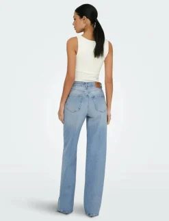 ONLY ONLJUICY HW WIDE LEG DNM REA365 NOOS - Vida byxor|Kvinnor Denimkläder|Jeans