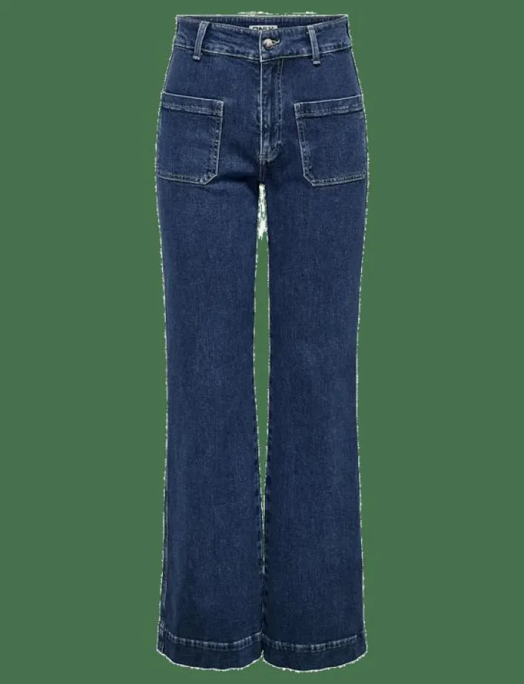 ONLY ONLJUICY HW WIDE POCKET DNM JEANS CRO - Vida byxor|Kvinnor Denimkläder|Jeans