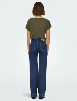 ONLY ONLJUICY HW WIDE POCKET DNM JEANS CRO - Vida byxor|Kvinnor Denimkläder|Jeans