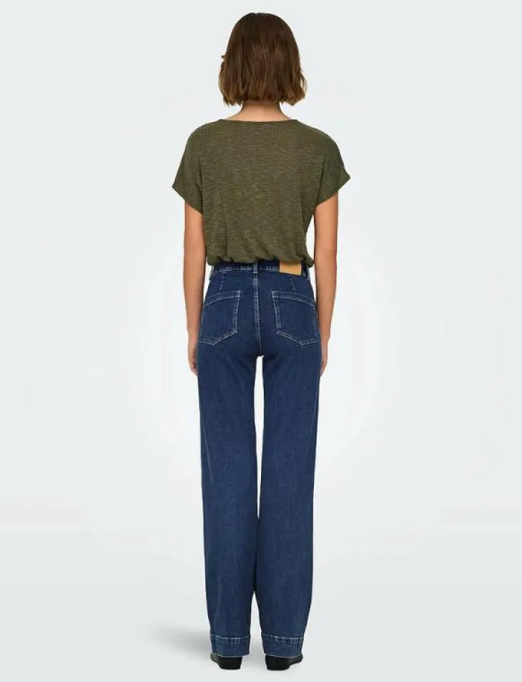 ONLY ONLJUICY HW WIDE POCKET DNM JEANS CRO - Vida byxor|Kvinnor Denimkläder|Jeans