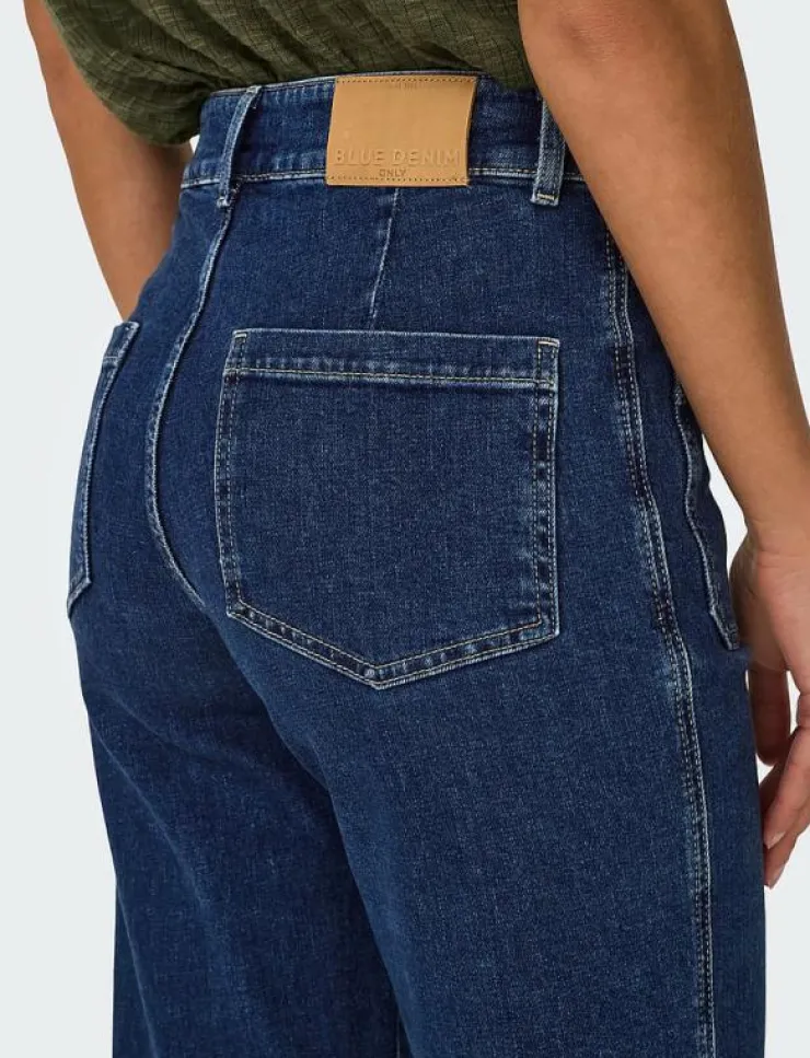 ONLY ONLJUICY HW WIDE POCKET DNM JEANS CRO - Vida byxor|Kvinnor Denimkläder|Jeans