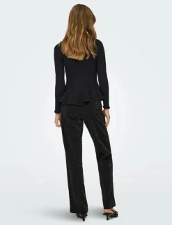 Kvinnor ONLY T-Shirts & Toppar|ONLKENYA L/S PEPLUM TOP JRS - Långärmade toppar