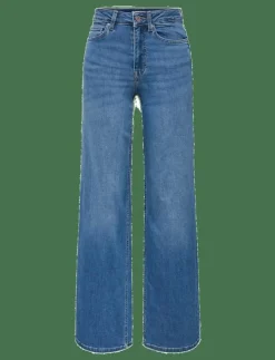 Kvinnor ONLY Plus Size & Curvy|Denimkläder|ONLMADISON BLUSH HW WIDE DNM DOT372 NOOS - Vida byxor