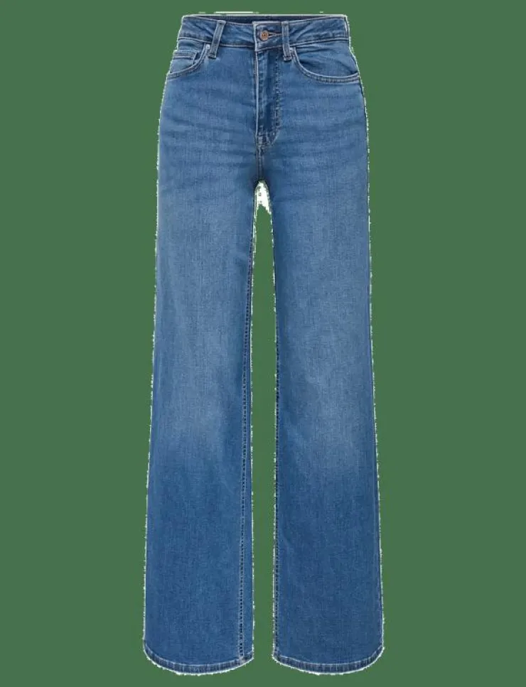 Kvinnor ONLY Plus Size & Curvy|Denimkläder|ONLMADISON BLUSH HW WIDE DNM DOT372 NOOS - Vida byxor