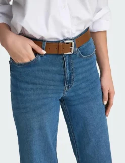 Kvinnor ONLY Plus Size & Curvy|Denimkläder|ONLMADISON BLUSH HW WIDE DNM DOT372 NOOS - Vida byxor