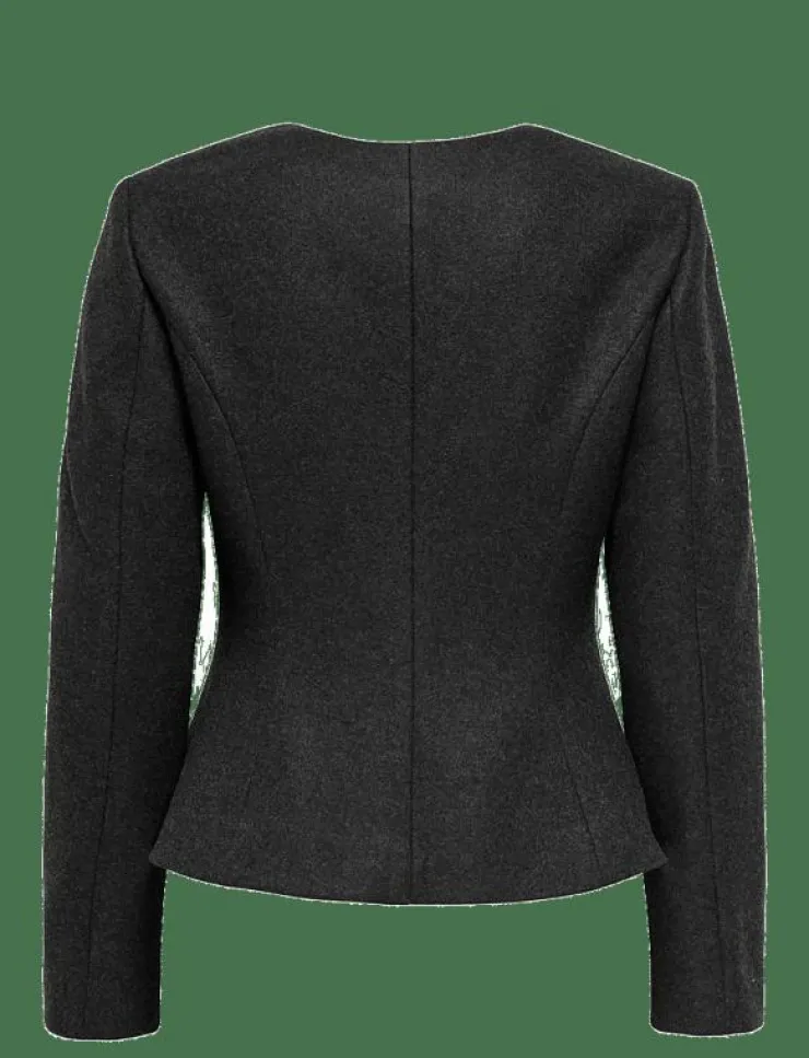 Kvinnor ONLY Kavajer|Jackor & Kappor|ONLMAIKA L/S ASYM FIT JACKET PNT OX - Ulljackor
