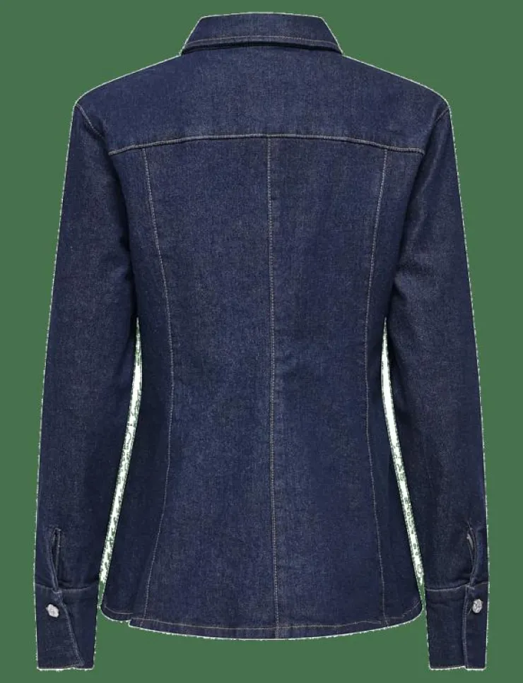 ONLY ONLROSIE L/S FITTED DNM JACKET GUA - Jeansjackor|Kvinnor Overshirts