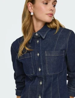 ONLY ONLROSIE L/S FITTED DNM JACKET GUA - Jeansjackor|Kvinnor Overshirts