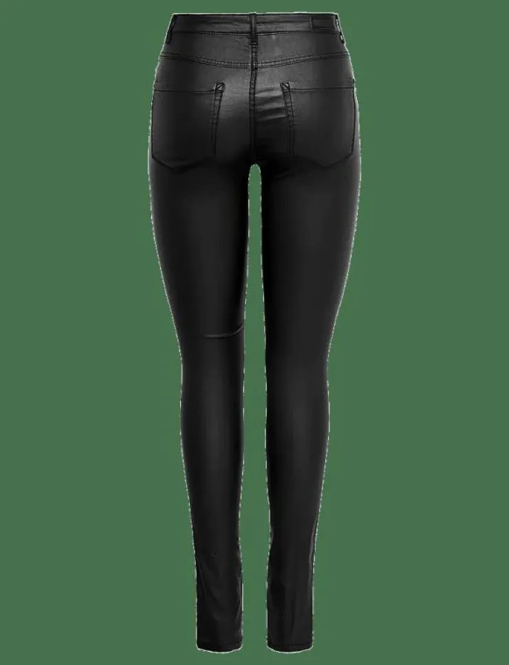 Kvinnor ONLY Byxor|ONLROYAL LIFE HW SK ROCK COATED PIM NOOS - Skinnbyxor