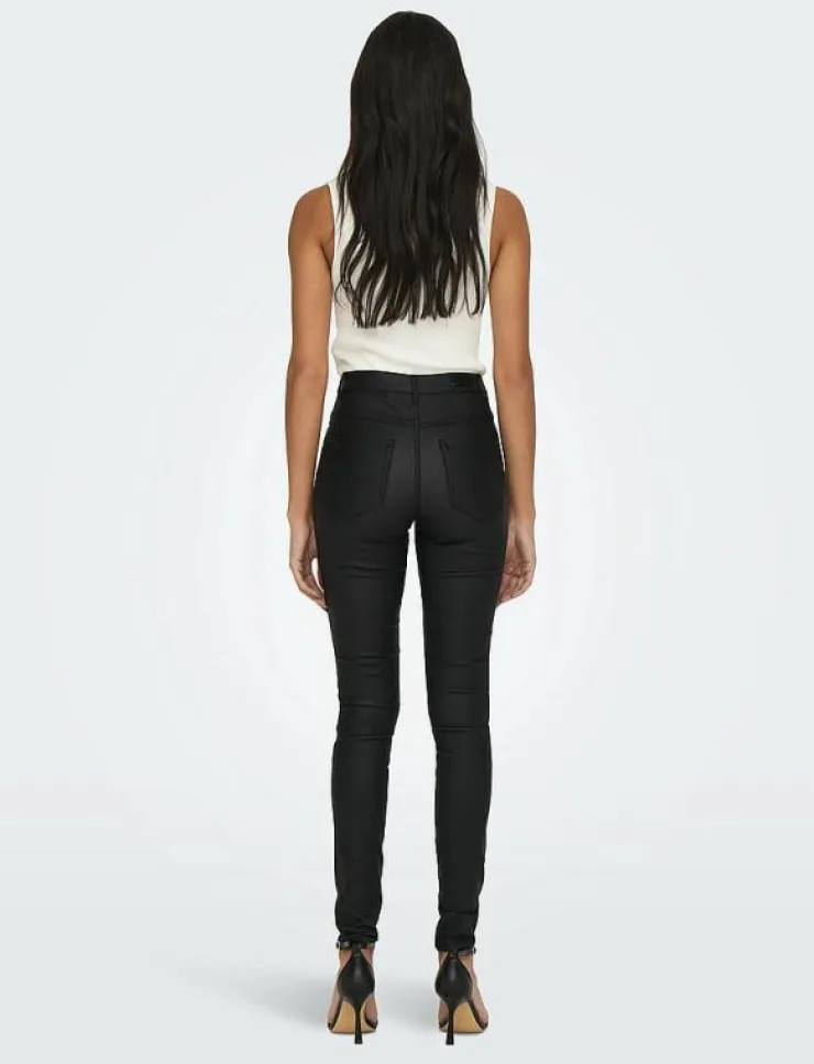 Kvinnor ONLY Byxor|ONLROYAL LIFE HW SK ROCK COATED PIM NOOS - Skinnbyxor