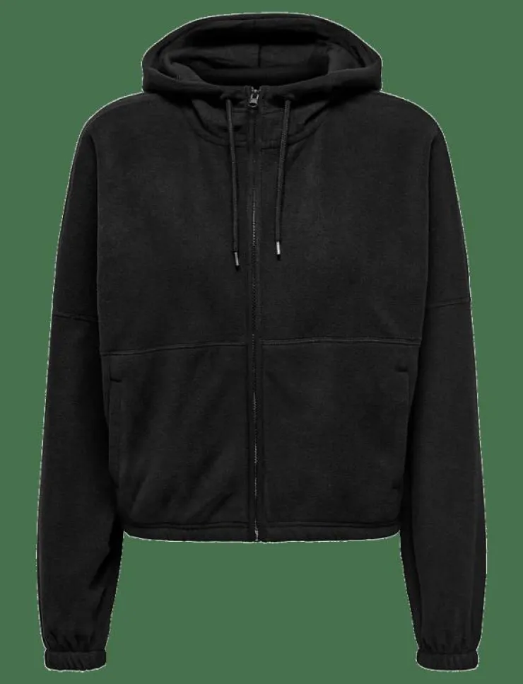 Only Play ONPFLEE HOOD FZ LS SHORT FLEECE TOP - Huvtröjor|Kvinnor Sweatshirts|Sweatshirts