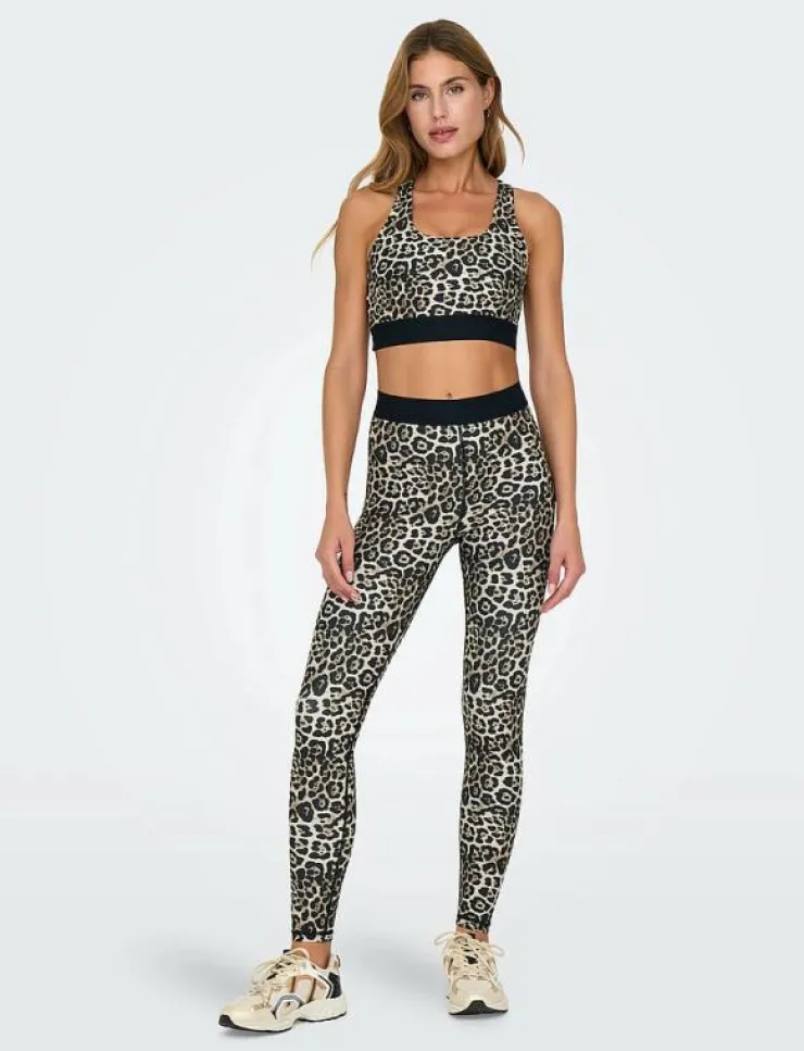 Kvinnor Only Play Tights|Leggings & Tights|ONPGIL-2-LEO HW AOP TRAIN TIGHTS - Träningstights