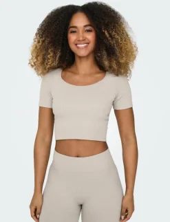 Only Play ONPJAIA LIFE SS 2-WAY CROP SEAM TOP NOOS - Crop tops|Kvinnor Toppar & T-Shirts