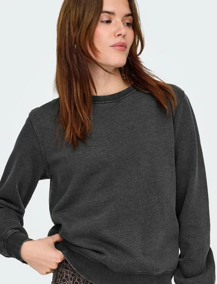 Kvinnor Only Play Sweatshirts|Sweatshirts|ONPJUNA LIFE ON LS BRUSH LOOSE SWT - Sweatshirts