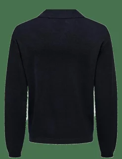 ONLY & SONS Pikéer|ONSADRIAN REG 12 LS CONTRAST POLO KNIT - Långärmade pikéer