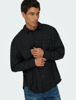 ONLY & SONS ONSBARNEY RLX CHECK LS SHIRT CF - Rutiga skjortor| Skjortor|T-Shirts