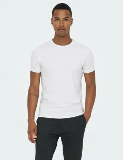 ONLY & SONS ONSBASIC SLIM O-NECK 2-PACK NOOS - Kortärmad t-shirt| T-Shirts
