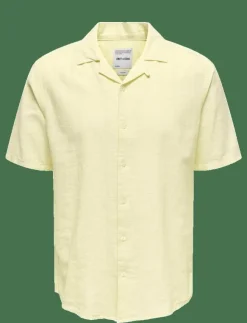 ONLY & SONS Skjortor|ONSCAIDEN SS SOLID RESORT LINEN NOOS - Linneskjortor