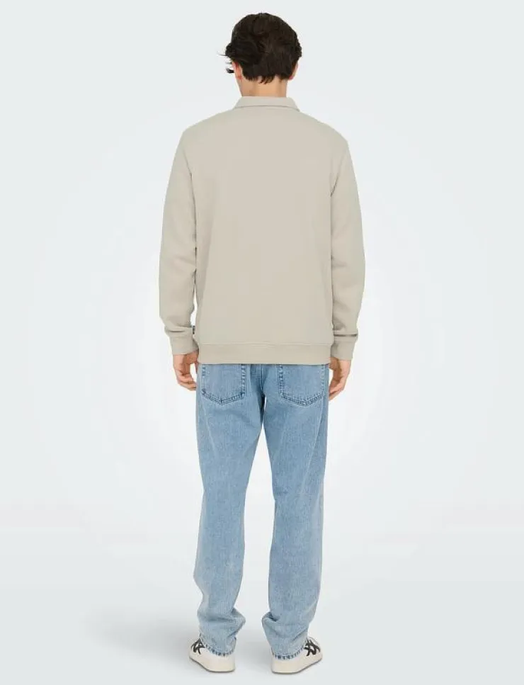 ONLY & SONS Pikéer|Sweatshirts & Huvtröjor|ONSCERES 1/4 ZIP SWEAT POLO - Långärmade pikéer