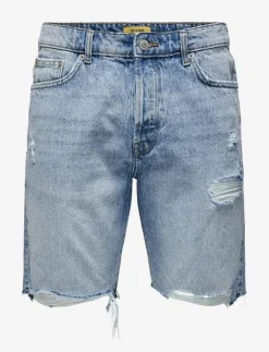 ONLY & SONS Shorts|ONSEDGE LBD DESTROY 4981 TAI DNM SHORTS - Jeansshorts