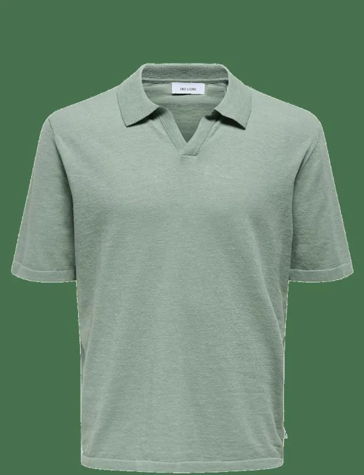 ONLY & SONS Pikéer|ONSGEORGE REG 12 LINEN SS POLO KNIT - Kortärmade pikéer
