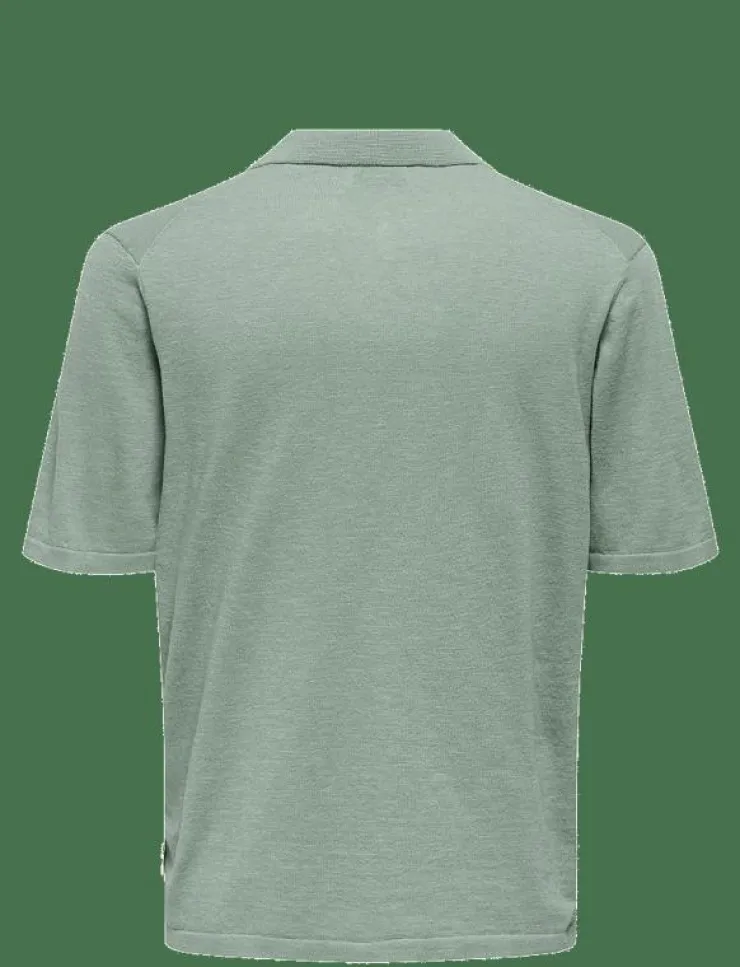 ONLY & SONS Pikéer|ONSGEORGE REG 12 LINEN SS POLO KNIT - Kortärmade pikéer