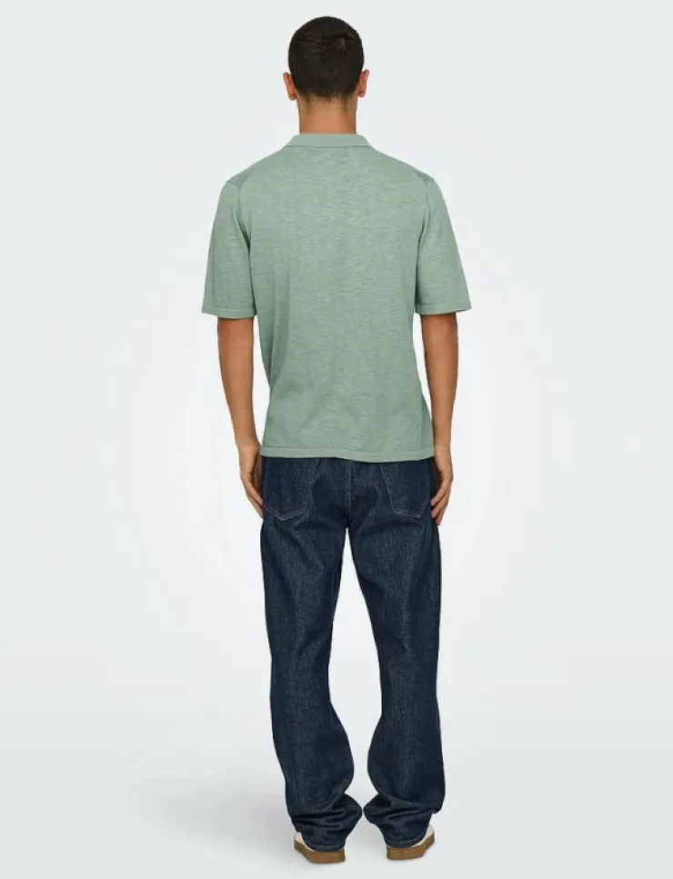 ONLY & SONS Pikéer|ONSGEORGE REG 12 LINEN SS POLO KNIT - Kortärmade pikéer