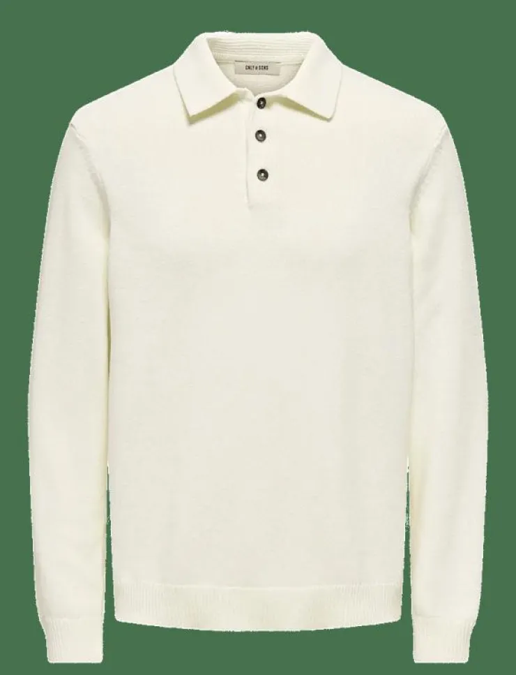 ONLY & SONS Stickat|ONSHOPE RLX LS POLO KNIT LIFE - Stickade pikéer