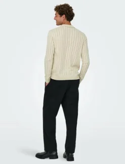 ONLY & SONS Stickat|ONSKENT LIFE REG 12 LS POLO KNIT - Stickade pikéer
