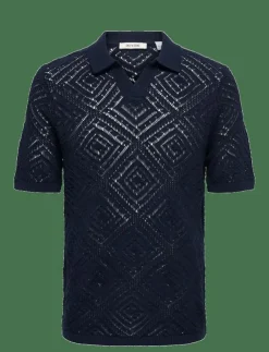 ONLY & SONS ONSKOLMAR LIFE REG 5 SS RESORT KNIT - Kortärmade pikéer| Pikéer