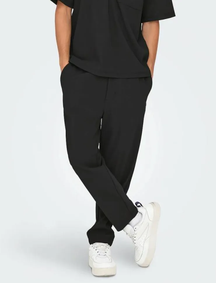 ONLY & SONS ONSPLI PLISSE CROPPED DILO PANT - Tapered jeans| Kläder|Denim Kläder