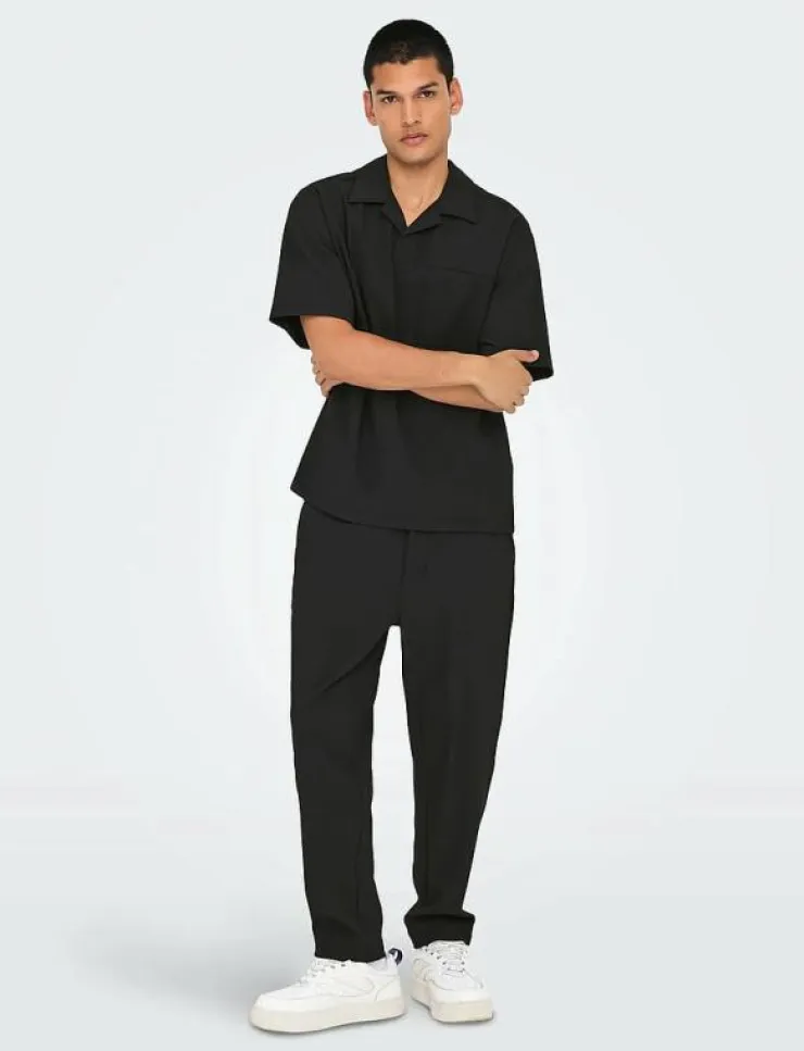 ONLY & SONS ONSPLI PLISSE CROPPED DILO PANT - Tapered jeans| Kläder|Denim Kläder