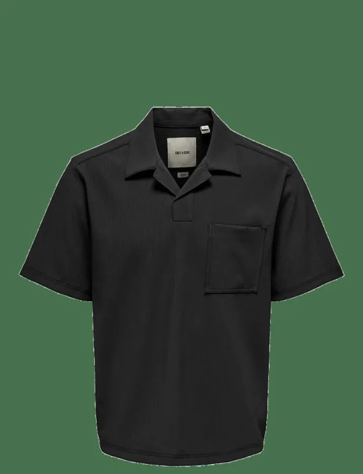 ONLY & SONS Pikéer|ONSPLI PLISSE SHIRT - Kortärmade pikéer