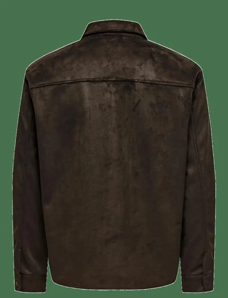 ONLY & SONS Overshirts|ONSRAVI FAKE SUEDE SHACKET OTW - Skinnjackor