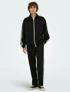 ONLY & SONS Sweatshirts & Huvtröjor|ONSRIBER RLX LS ZIP STRIPE TRACK SWEAT - Sweatshirts