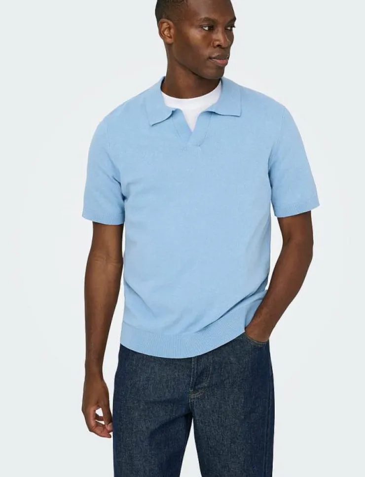 ONLY & SONS Pikéer|ONSTHY LIFE REG SS RESORT KNIT - Kortärmade pikéer