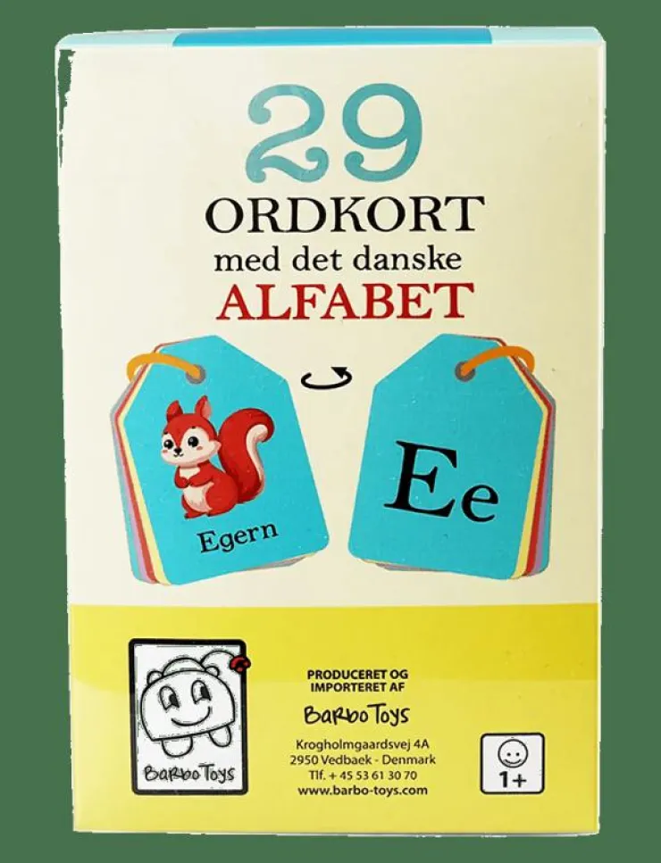 Barn Barbo Toys Barnböcker|Ordkort - Alfabetet - ABC (DK) - Pedagogisk barnbok