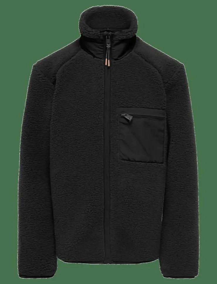 Barn ONLY & SONS Fleecekläder|OSJDALLAS SHERPA JACKET OTW VD - Jackor