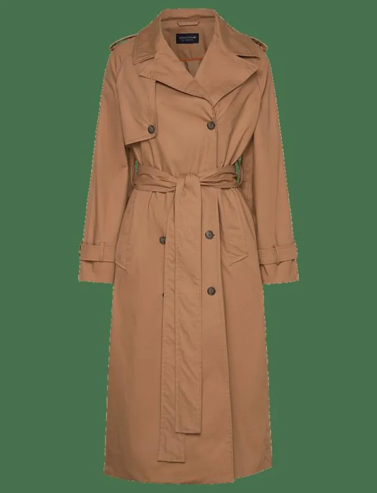 Kvinnor Lexington Clothing Jackor & Kappor|Oversized Cotton Trench Coat - Trenchcoats
