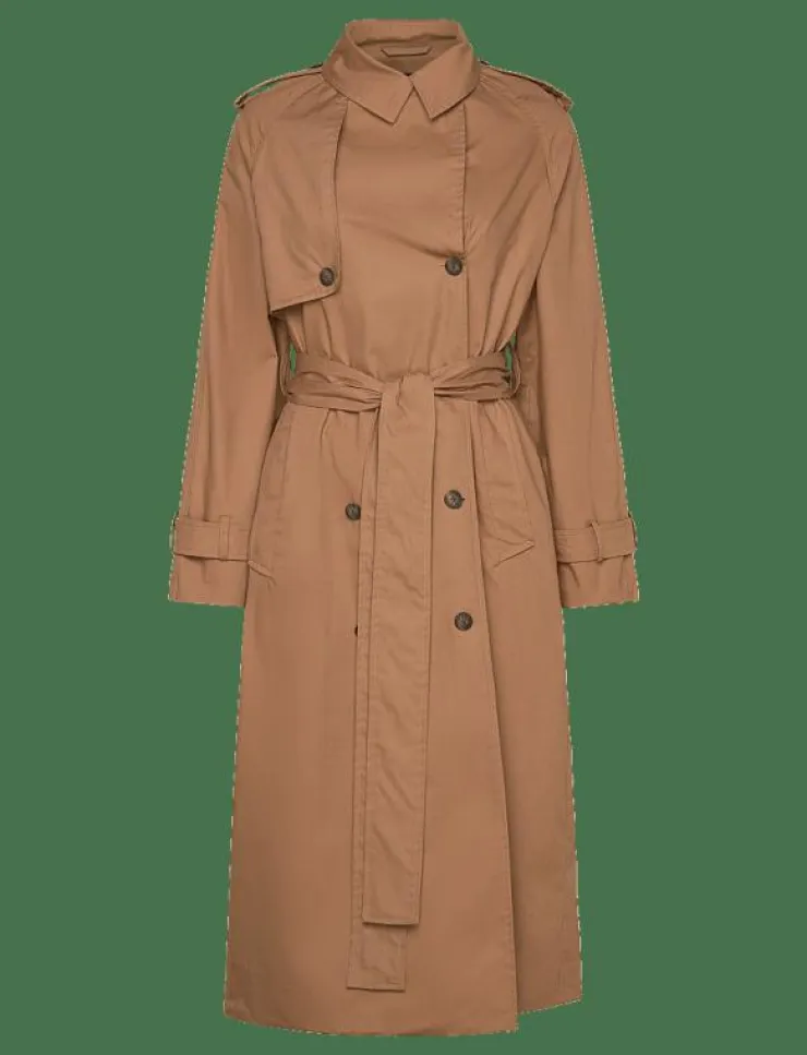 Kvinnor Lexington Clothing Jackor & Kappor|Oversized Cotton Trench Coat - Trenchcoats