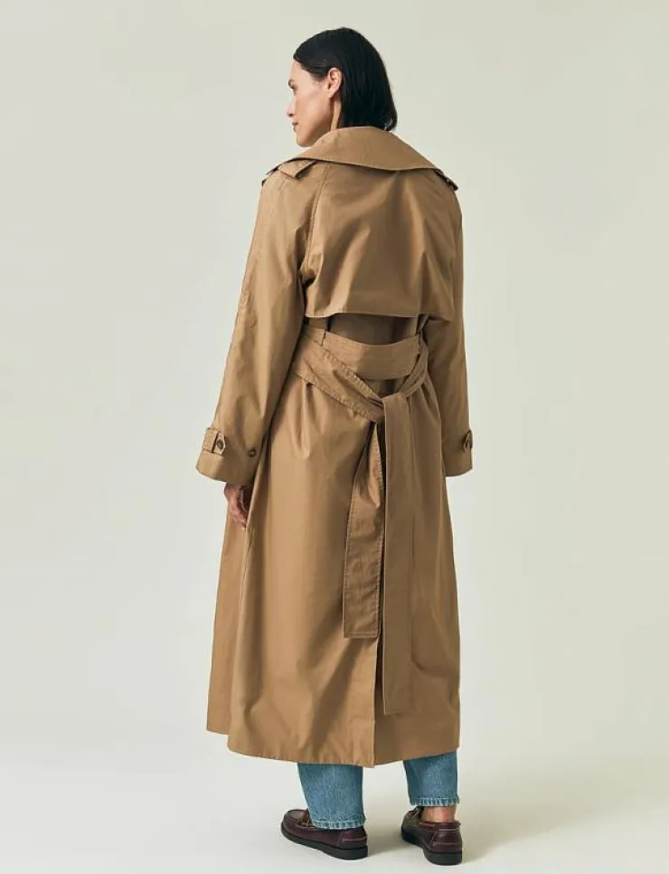 Kvinnor Lexington Clothing Jackor & Kappor|Oversized Cotton Trench Coat - Trenchcoats