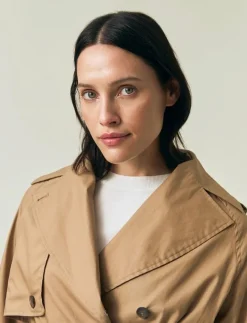 Kvinnor Lexington Clothing Jackor & Kappor|Oversized Cotton Trench Coat - Trenchcoats